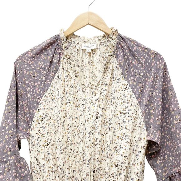 Orange Creek Maxi Dress Size Small Lavender Cream Prairie Floral Cottagecore - Picture 6 of 11